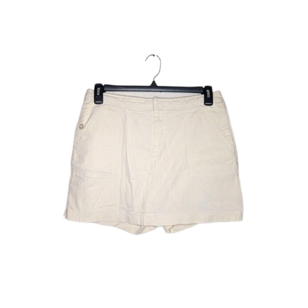 Dockers Yellow Seersucker Skort Built-In Shorts 100% Cotton Size 6